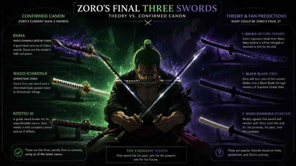 How Many Blades Does Zoro Use in One Piece? His Swords, Explained 7 What Will Zoros Final Three Swords Be