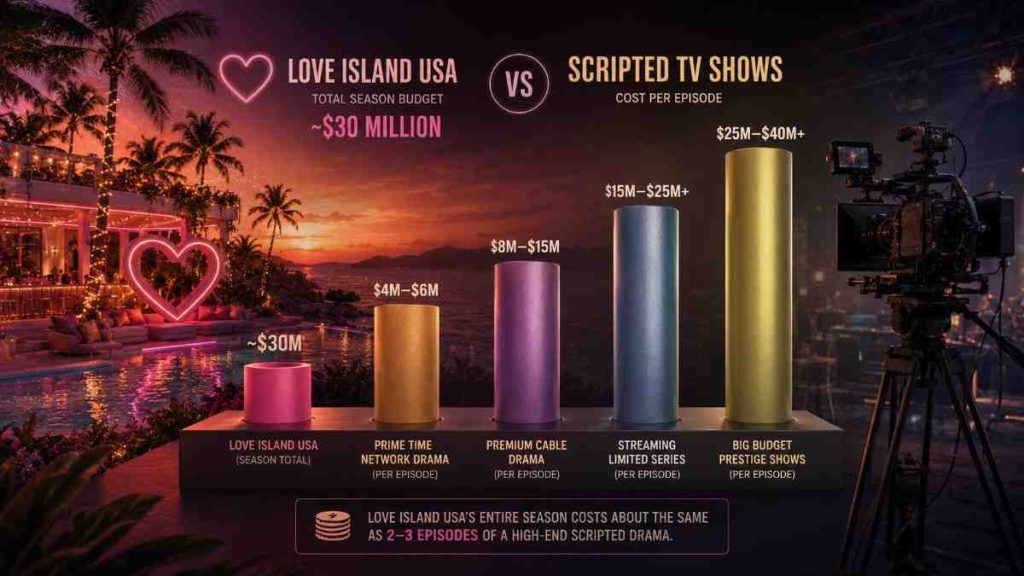How Much Does It Cost to Make an Episode of Love Island USA? 6 scripted vs reality