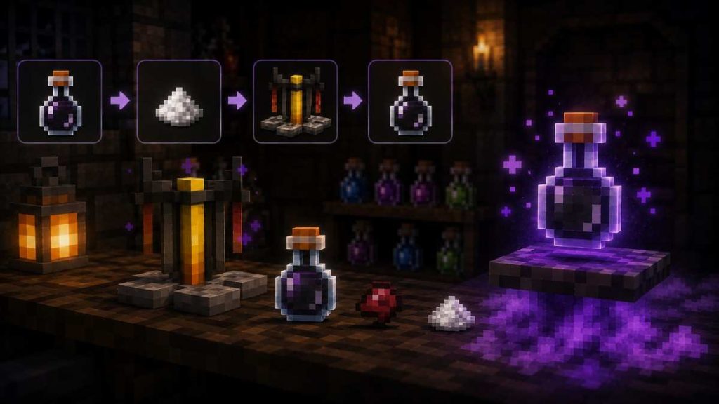 How to Make a Weakness Potion in Minecraft (Step by Step) 6 How to Make a Lingering Potion