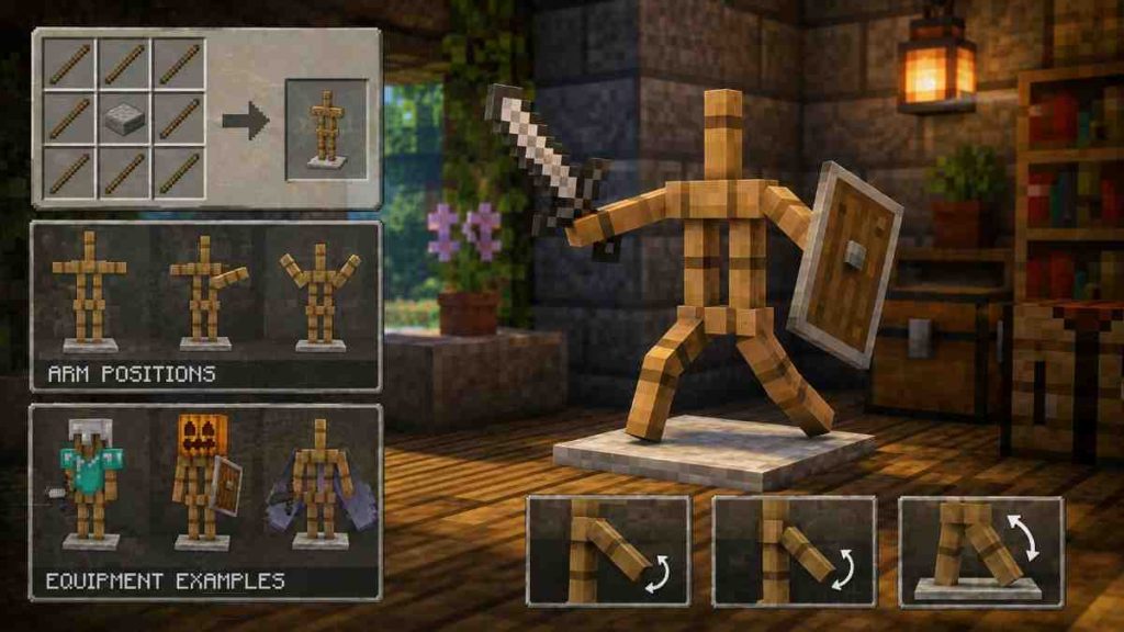 How to Make an Armor Stand in Minecraft 5 How to Add Arms and Poses to an Armor Stand in Minecraft