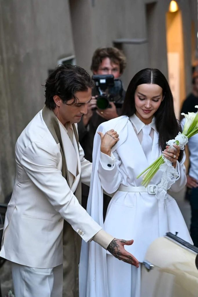 Dove Cameron and Damiano David Wedding Explained: Italy Date, Looks, Timeline 4 What did Dove Cameron and Damiano David wear